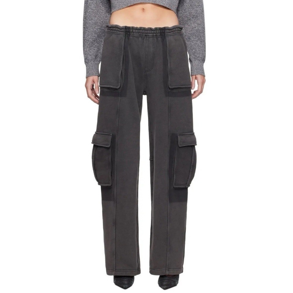 ALEXANDER WANG Oversized Cargo Sweatpants - 062a Washed Shadow‎ $495 XXS NWT